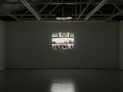 Gintaras Didžiapetris, 23, video, 5 minutes, 2014, exhibition view, Maureen Paley, London, 2015 © the artist, Courtesy Maureen Paley, London
