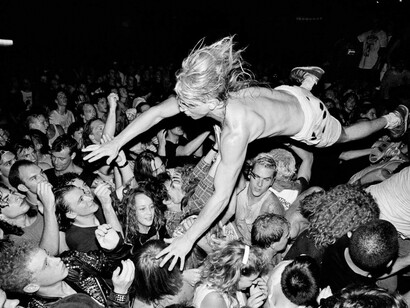 Kurt Cobain, Nirvana, Motor Sports International Garage, Seattle. Fotografia Charles Peterson, 1990