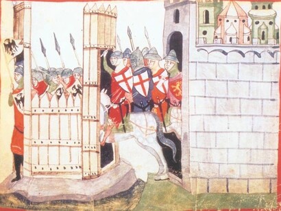 Giovanni Villani, Nuova Cronica, l'incursione dei parmensi armati nel 1248 nella città di legno di Vittoria