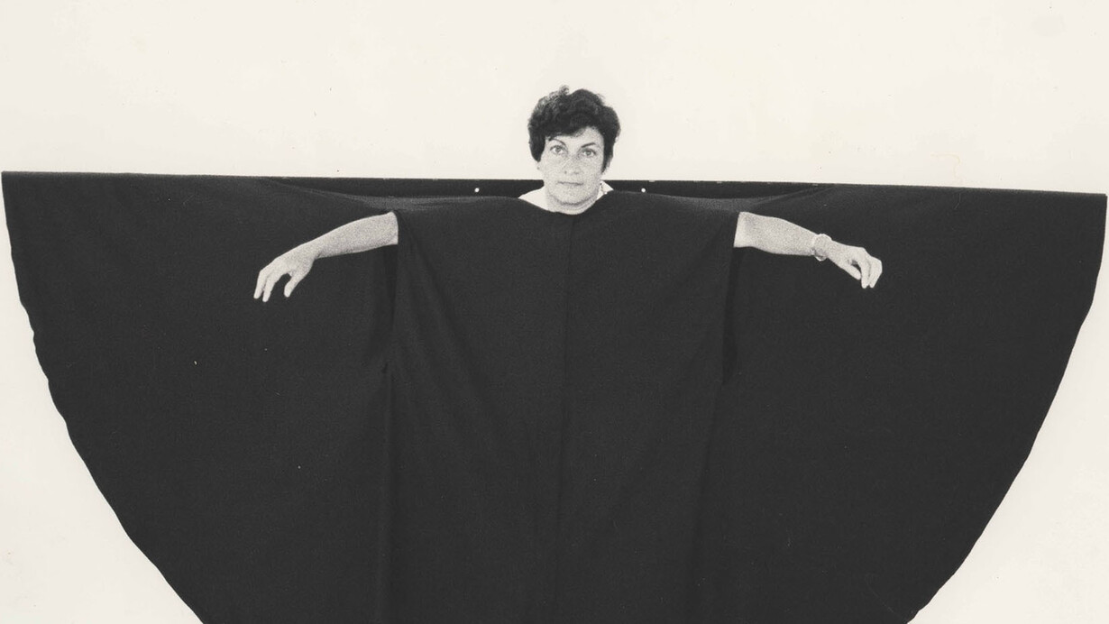 Martha Araújo (Brazilian, b. 1943), Hábito/Habitante (Habit/inhabitant), 1985. Documentation of performance: four black-and-white photographs. 6 7/8 × 8 7/8 in. (17.5 × 22.5 cm) each. © Martha Araújo. Collection of Martha Araújo; Courtesy of Galeria Jaqueline Martins.