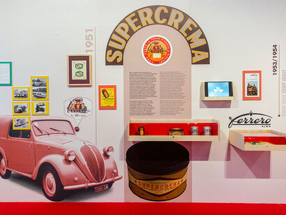 Joyn! Un viaggio nel mondo Nutella® per i suoi 60 anni, vista della mostra. Per gentile concessione di Maxxi