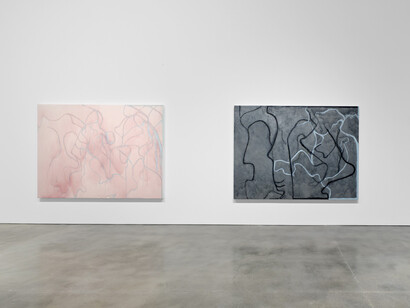 Brice Marden, I am plane image, exhibition view. Courtesy of Gagosian Gallery