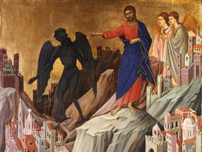 La tentación en la montaña, Duccio