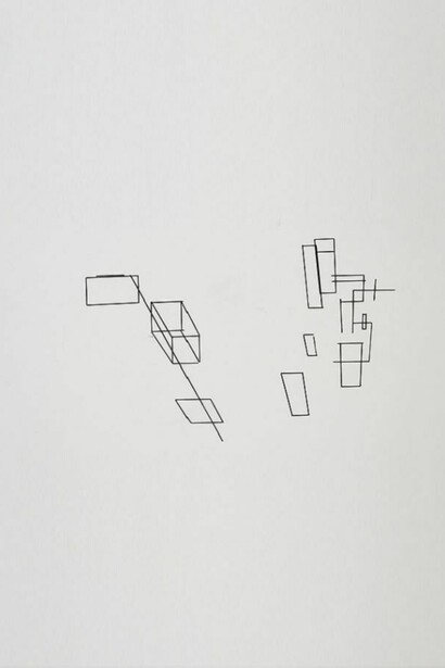 Graham Gussin, Configuration (Elements 1-7), 2014, Ink on walls , Dimension variable (Distributed throughout the gallery)