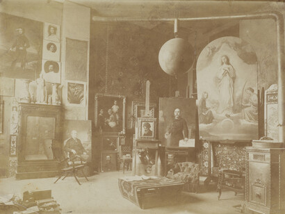 Alfonso Roswag Nogier, Federico de Madrazo’s studio in Madrid (detail), 1893. Courtesy of Museo del Prado