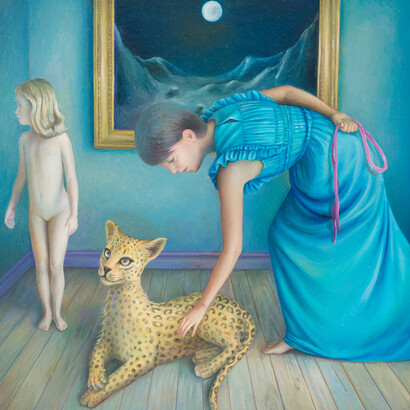 Taming Moonchild, olio su tela, 40x50cm, 2017