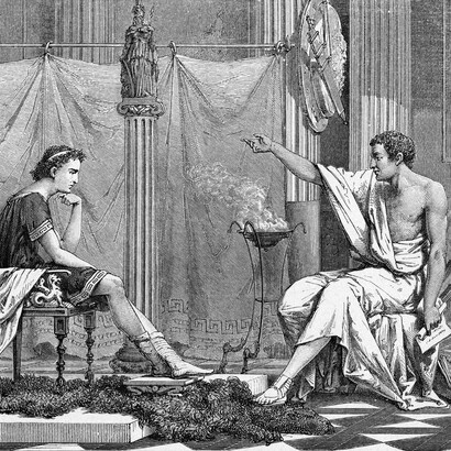 Charles Laplante, Educación de Alejandro por Aristóteles, 1866