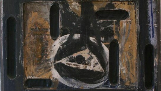 Bruno Ceccobelli, Rosa, Tecnica mista su tavola, 47 x 40 cm