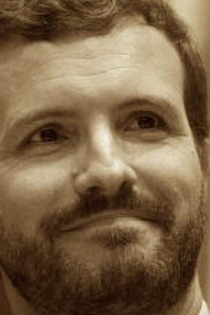 Fotografía de Pablo Casado utilizada en los nuevos carteles del PP