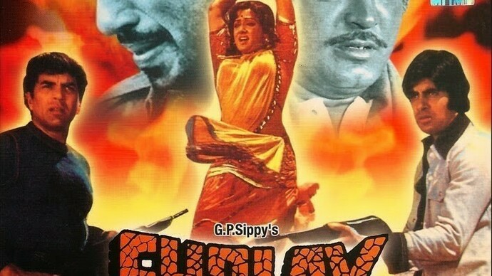 Sholay (1974) - promotional poster