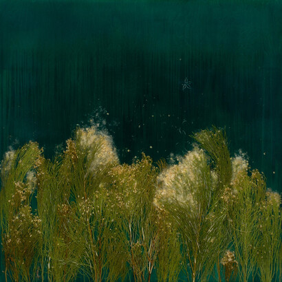 David Kroll, Woodland landscape (Blue and white bowl), 2025. Courtesy of Lisa Sette Gallery