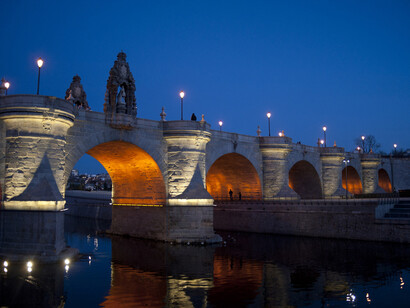 Madrid. Puente de Toledo de noche