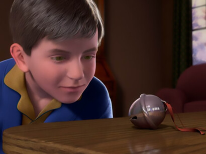 The toy bell, the lit­tle boy in The po­lar Ex­press