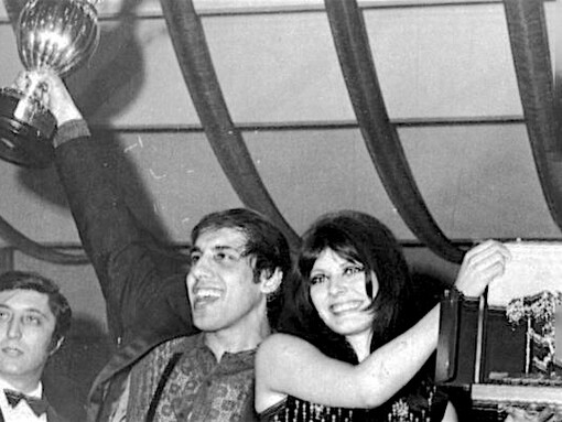 Adriano Celentano e Claudia Mori vincitori del Festival di Sanremo, (1970)