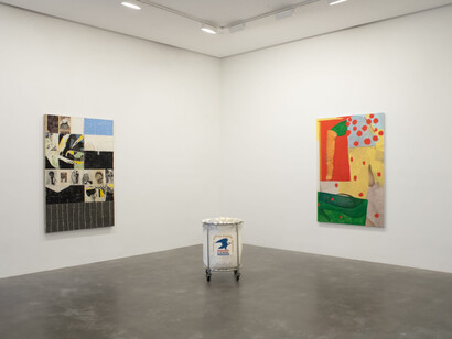 Various artists, The boys club (redacted), exhibition view. Courtesy of Susan Inglett Gallery