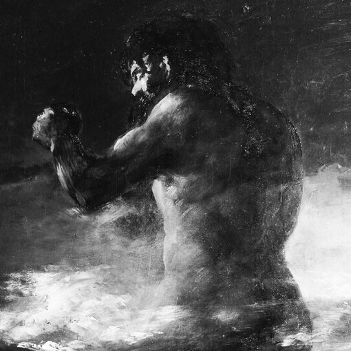 Francisco de Goya, El Coloso (detalle), c. 1810. La historia del conflicto internacional recuerda que las tensiones entre idealismo y realismo forman parte de una condición humana atravesada por la competencia y la lucha por el predominio