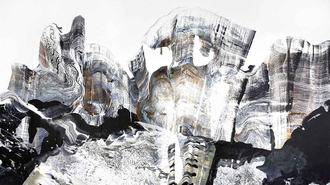 Quatrième composition, 225x150 cm, technique mixte
