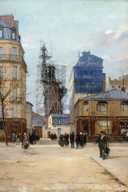 Paul-Joseph-Victor Dargaud, La Libertà che illumina il mondo, vista dal Boulevard de Courcelles (dettaglio), 1884. Cortesia del Musée d’Orsay