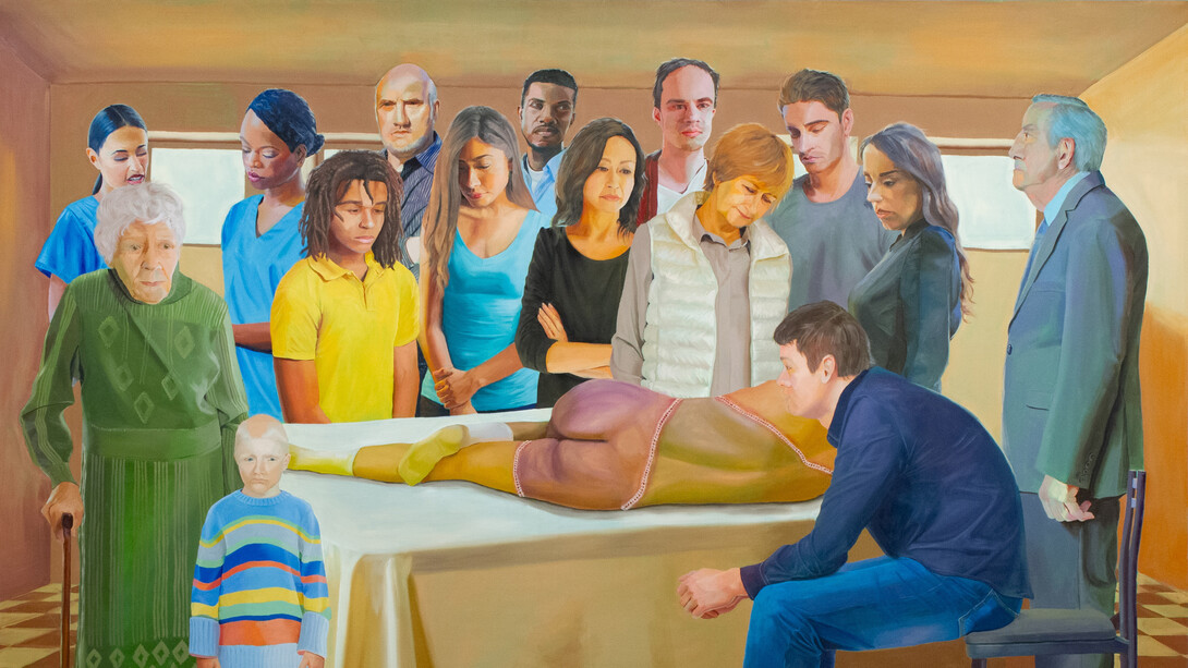 Linus Borgo,
Bedsheet Ghost (detail), 2023.
Oil on Canvas,
60 1/4" x 80 1/8" (153 x 203.5 cm)
©
Linus Borgo. Courtesy of the artist and Yossi Milo, New York