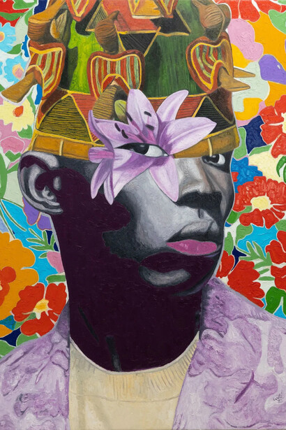 Wole Lagunju, Irawo (detail), 2022. Courtesy of Montague Contemporary