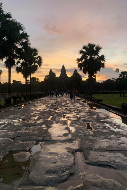 Viale d'ingresso ad Angkor Wat, Cambogia