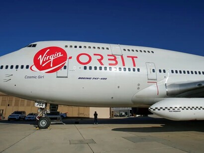 L'aereo vettore Boeing 747 di Virgin Orbit, Cosmic Girl (Crediti immagine - Virgin Orbit / Greg Robinson)
