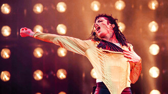 Michael Jackson durante el histórico concierto del 26 de septiembre en Tenerife, España