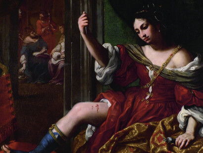 Elisabetta Sirani, Porzia che si ferisce alla coscia