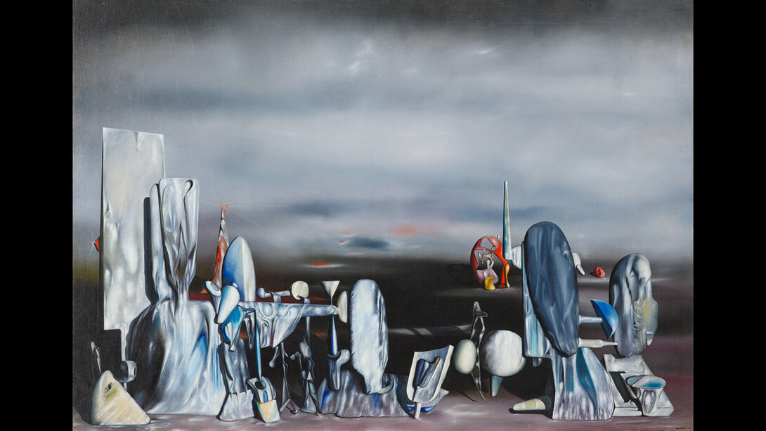 Tanguy, Les derniers jours,1944, oil on canvas, 38.2x54.4 inches, Esther Grether Family Collection. Courtesy of Helly Nahmad Gallery