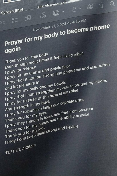 Ari Brielle,
They Begin This Story (detail), 2024,
Pigment print on silk and t-pins,
17 x 30 in.,
43.2 x 76.2 cm. Courtesy of the artist and VSF