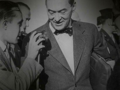 Walter Lippman ready to go on the radio as a political commentator