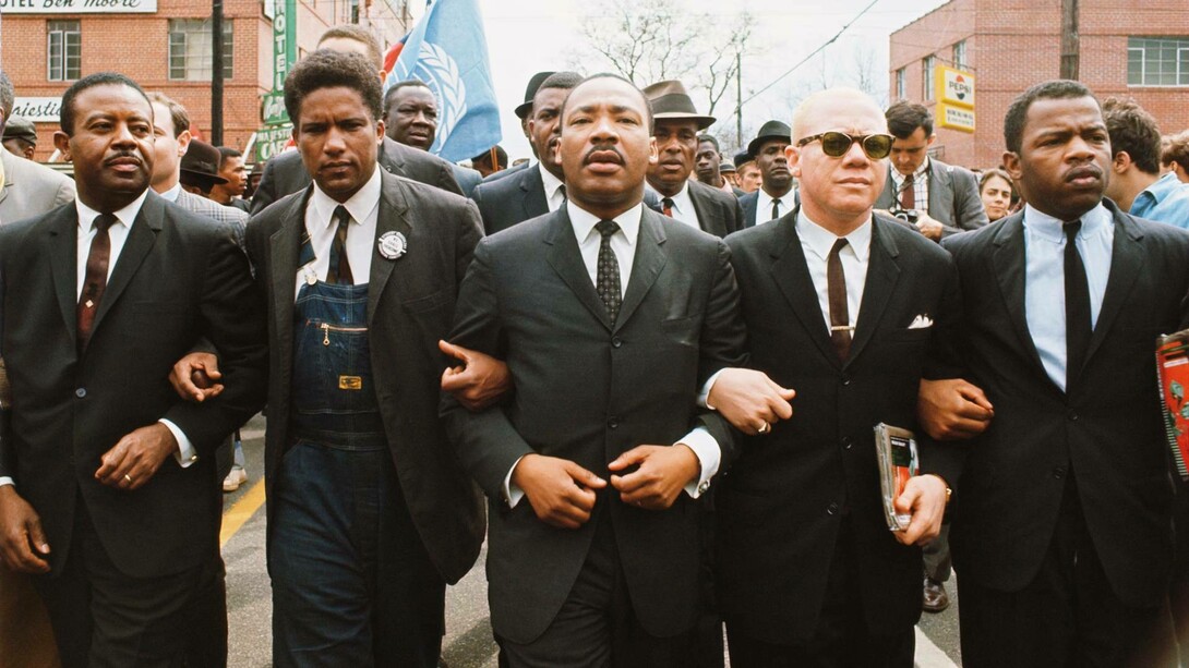 Martin Luther King Jr. and his followers marched peacefully in a protest in Washington D.C., USA