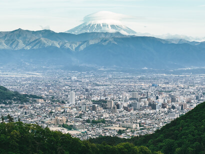 Mount Fuji from Bunkyo Civic Center Observation Deck in Tokyo