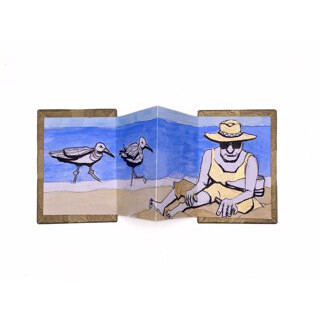 Madeleine Hope Arthurs, Cape Cod 1 Accordion Book (2023), Graphite, ink, watercolor and acrylic on paper, 3.5 x 2.5 in. Courtesy of Fountain House Gallery