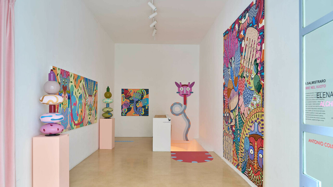 Elena Salmistraro, Alchimie nel vuoto, vista della mostra. Per gentile concessione del Antonio Colombo Arte Contemporanea 