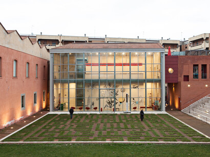The Maze (bread, freedom, social justice), site specific project per SMS Pisa. Sufi drawing on grass, m 19x15. Courtesy: the artist and GALLERIA CONTINUA, San Gimignano / Beijing / Les Moulins. Photo by: Ela Bialkowska, OKNO STUDIO