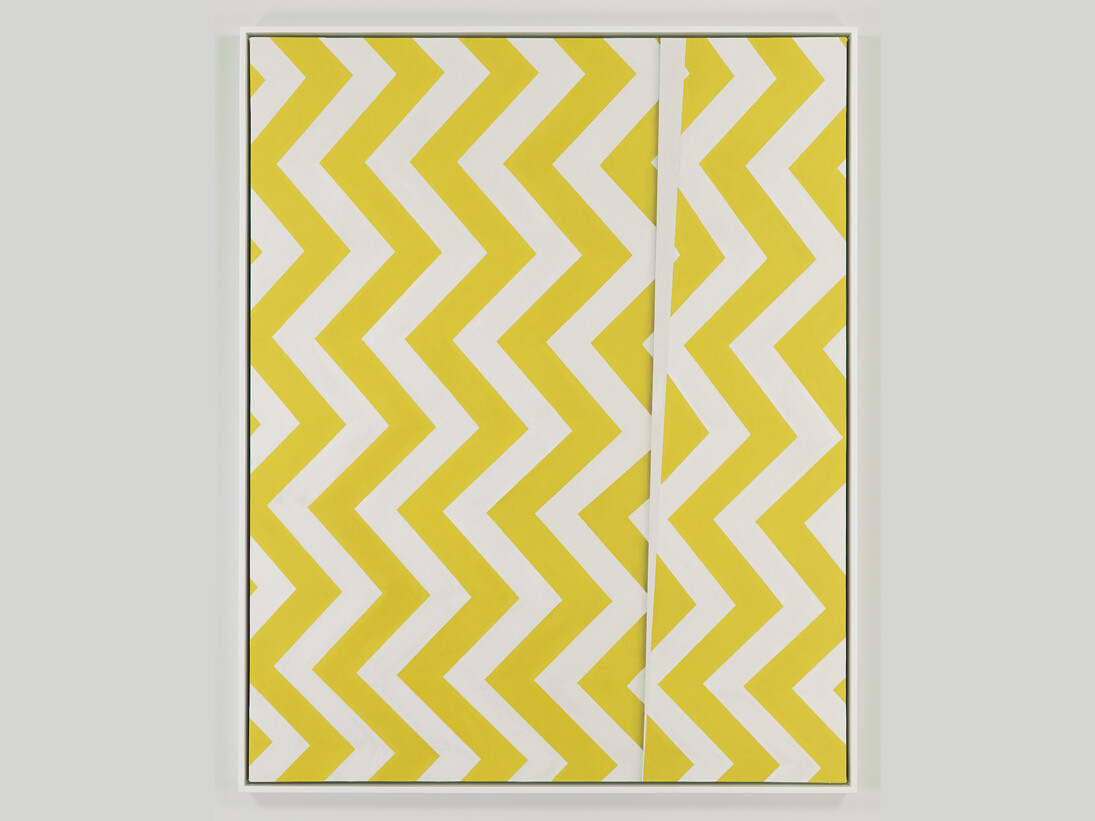 Gibb Slife, Untitled (Zig Zag), 2014, oil on canvas, 60 x 48 inches