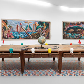 Manuel João Vieira, A ilha púrpura: notas e paisagens, vista da exposição. Cortesia do MAAT