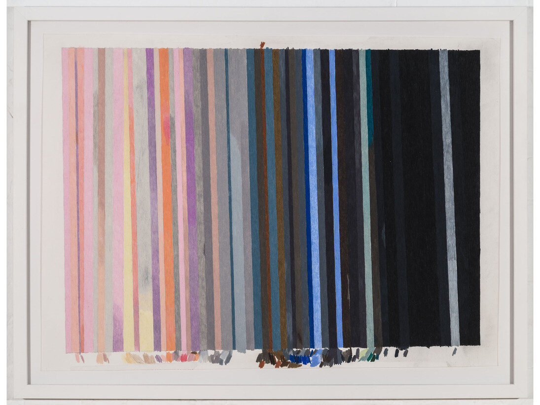 Carrie Gundersdorf, Enhanced Color Schematic of the Rings of Uranus, 2014, Colored pencil on paper, 20.75” x 28" (paper size), 24” x 31.5” (framed)