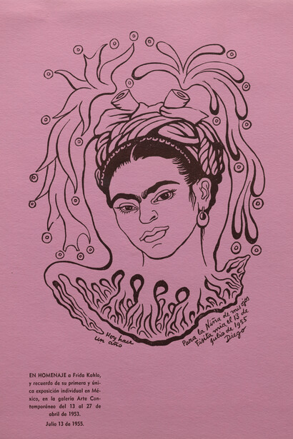 Diego Rivera, Portrait of Frida Kahlo, 1955. Courtesy of the Dallas Museum of Art 