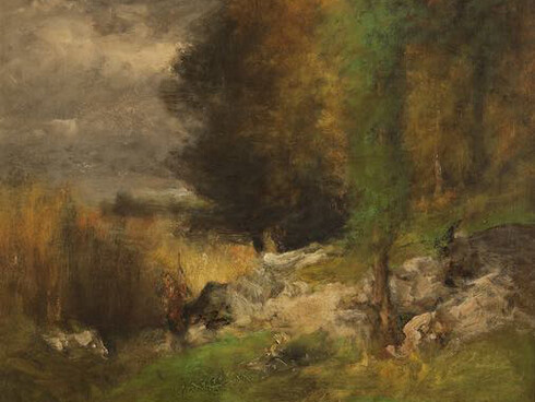 George Inness,  A cloudy day, Milton (detail), ca. 1877-1880. Courtesy of Montclair Art Museum 