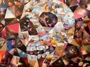 Steven Quinn, Skull, Paper collage, 2012, 122cm x 122cm