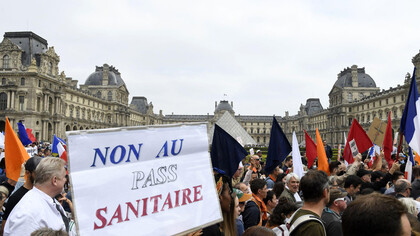 Manifestation contre le pass sanitaire à Paris