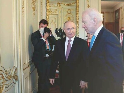 The final moments of the Geneva summit in 2021 in Switzerland