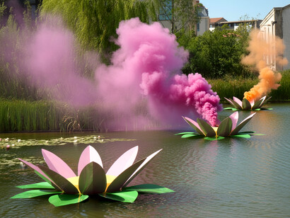 Judy Chicago, Illustration of lilies at Arles (detail), 2026. © Chicago Woodman LLC, Judy Chicago/Artist Rights Society (ARS), New York
Photo © Chicago Woodman LLC, Donald Woodman/ARS, NY
