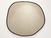 Davide Balula, Artificially Aged Painting (Wet, Dry, Wet, Dry, Wet Dry), 2014, Factory treated linen canvas, wooden frame, 70 x 2 inches (177.8 x 5.1 cm) © Davide Balula. Courtesy galerie frank elbaz and Gagosian Gallery. Photography by Claire Kremer.