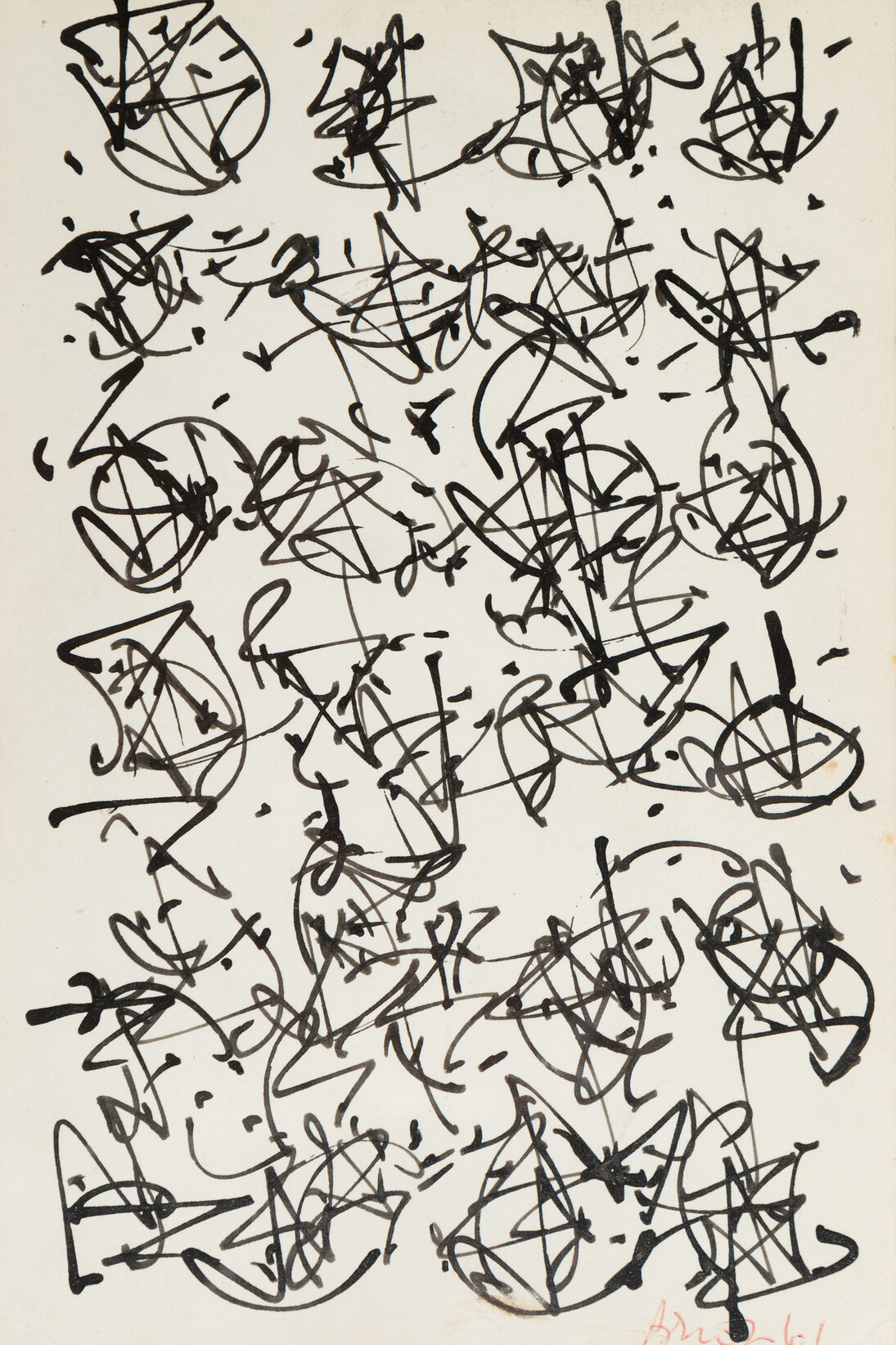 Brion Gysin, Magic Mushrooms, 1961, Work on paper 20 x 13 cm, Photo Jonathan Greet, courtesy October Gallery London
