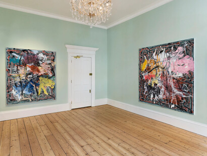 Aaron Garber-Maikovska, Cameo woods, exhibition view. Courtesy of Massimo De Carlo Gallery