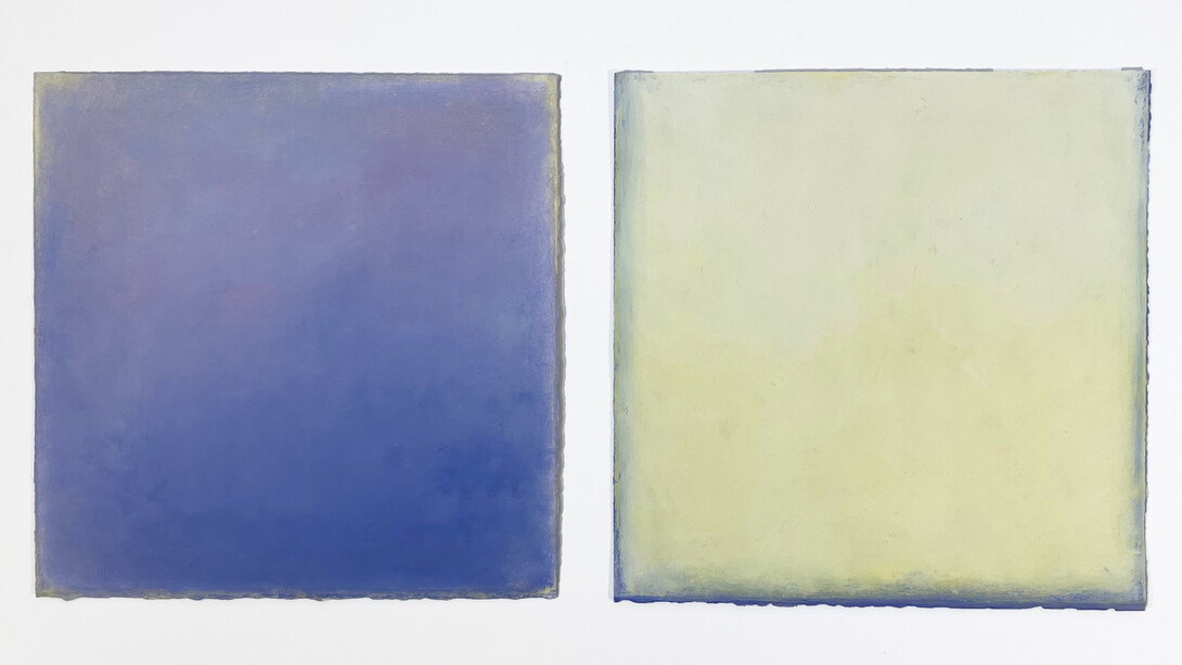 Daisy Craddock, Viola, 2023. Oil pastel on Arches paper, 12h x 24w in. Courtesy of the artist and  Garvey | Simon