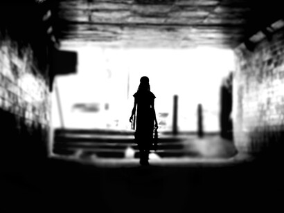 Salida del metro en Nueva York